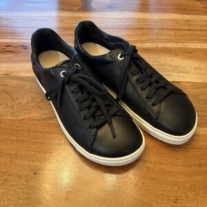 Birkenstock Womens BEND LOW Black Leather Comfort Sneakers Size EUR 40 US 9 EUC